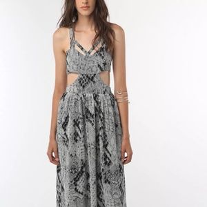 Y2K Stylestalker Snake Print Cutout Maxi Dress M/L 🐍